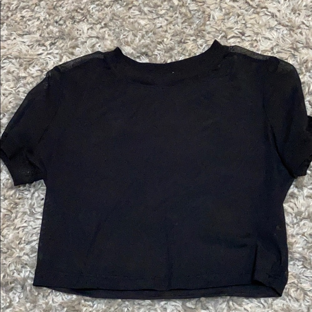 Black mesh shirt